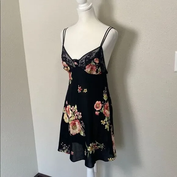 Oscar de la Renta Pink Label Floral Lace Slip Dress Strappy Babydoll Y2K Size S - Picture 5 of 12